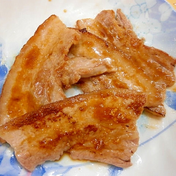 ソース味の豚バラ焼肉